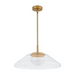 Oxygen 3-659 Eros 1-lt 22" LED Pendant, CCT Selectable - Brushed Brass