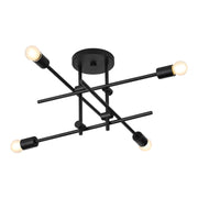 Oxygen 3-696 Mika 4-lt 30" Semi Flush Mount - Black