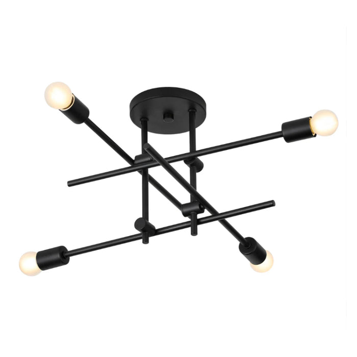 Oxygen 3-696 Mika 4-lt 30" Semi Flush Mount - Black