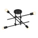 Oxygen 3-696 Mika 4-lt 30" Semi Flush Mount - Black