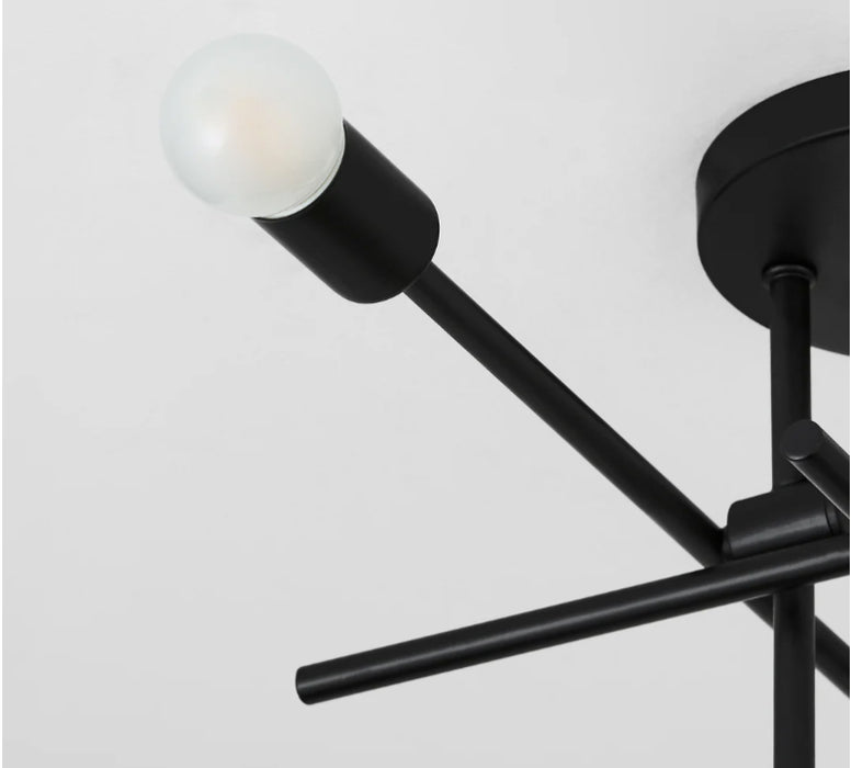Oxygen 3-696 Mika 4-lt 30" Semi Flush Mount - Black