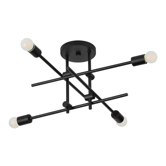 Oxygen 3-696 Mika 4-lt 30" Semi Flush Mount - Black