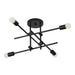 Oxygen 3-696 Mika 4-lt 30" Semi Flush Mount - Black