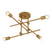 Oxygen 3-696 Mika 4-lt 30" Semi Flush Mount - Brushed Brass
