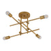 Oxygen 3-696 Mika 4-lt 30" Semi Flush Mount - Brushed Brass
