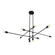 Oxygen 3-697 Mika 10-lt 60" Chandelier - Black