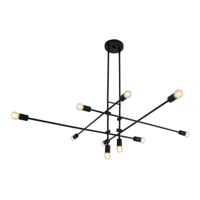 Oxygen 3-697 Mika 10-lt 60" Chandelier - Black