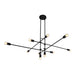 Oxygen 3-697 Mika 10-lt 60" Chandelier - Black