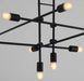 Oxygen 3-697 Mika 10-lt 60" Chandelier - Black