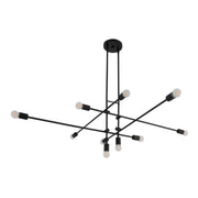 Oxygen 3-697 Mika 10-lt 60" Chandelier - Black