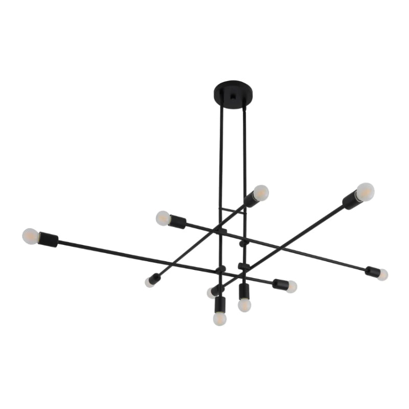 Oxygen 3-697 Mika 10-lt 60" Chandelier - Black