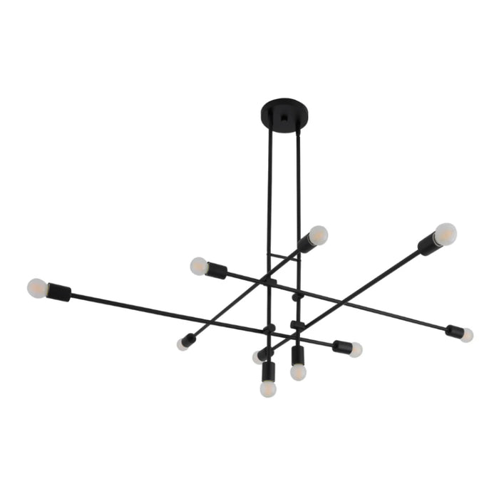 Oxygen 3-697 Mika 10-lt 60" Chandelier - Black