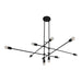 Oxygen 3-697 Mika 10-lt 60" Chandelier - Black