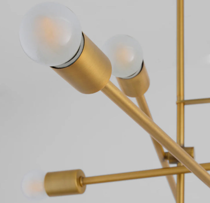 Oxygen 3-697 Mika 10-lt 60" Chandelier - Brushed Brass