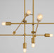 Oxygen 3-697 Mika 10-lt 60" Chandelier - Brushed Brass