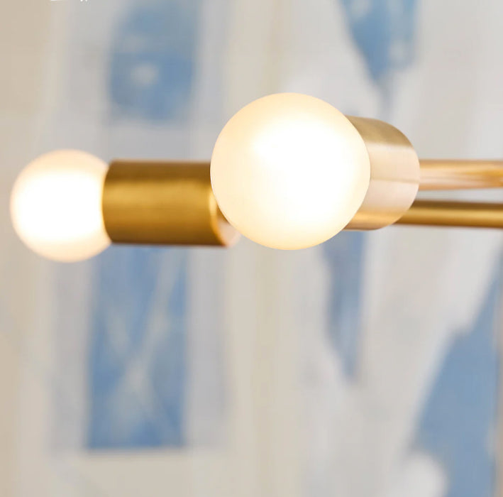 Oxygen 3-697 Mika 10-lt 60" Chandelier - Brushed Brass