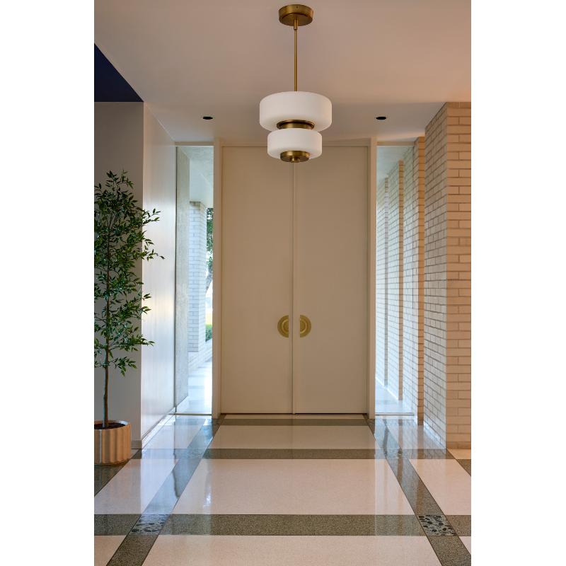 Oxygen 3-80 Favo 1-lt 14" LED Pendant, CCT Selectable