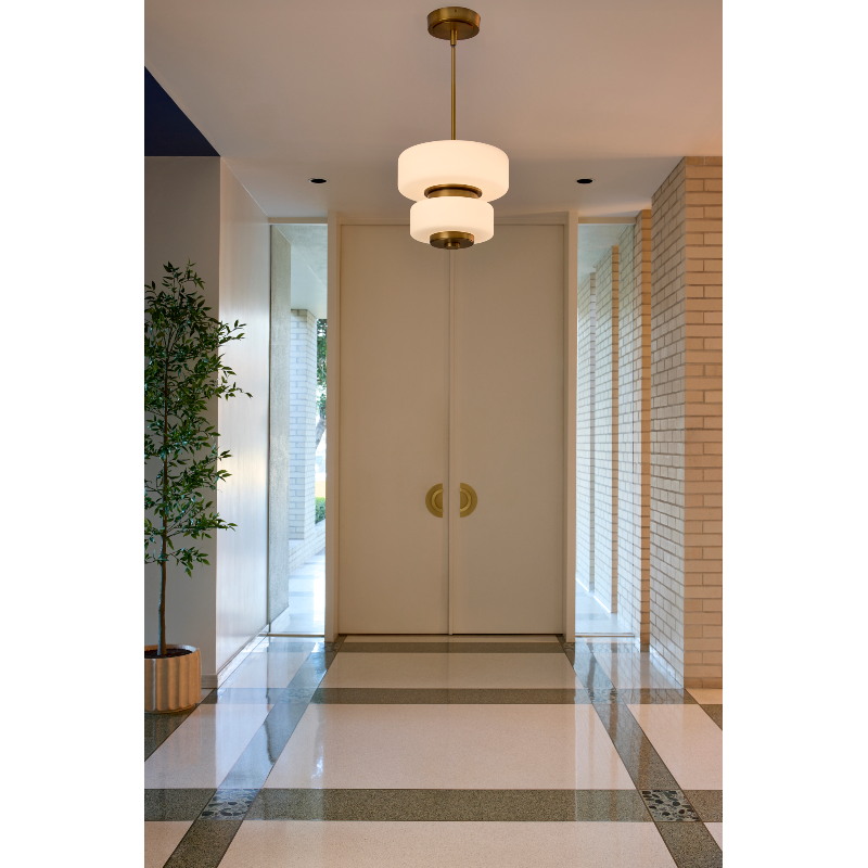 Oxygen 3-80 Favo 1-lt 14" LED Pendant, CCT Selectable