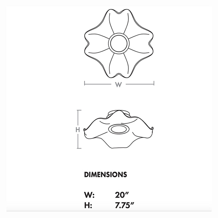 Oxygen 3-807 Medusa 1-lt 20" LED Ceiling Mount, CCT Selectable