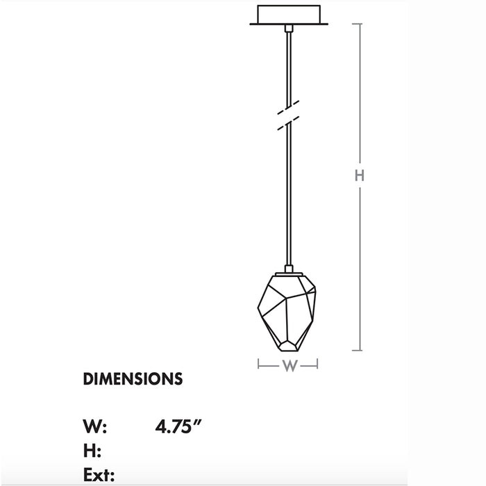 Oxygen 3-809 Vivo 1-lt 5" LED Pendant, CCT Selectable