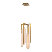 Oxygen 3-8145 Avian 4-lt 10" LED Pendant, CCT Selectable - Brushed Brass
