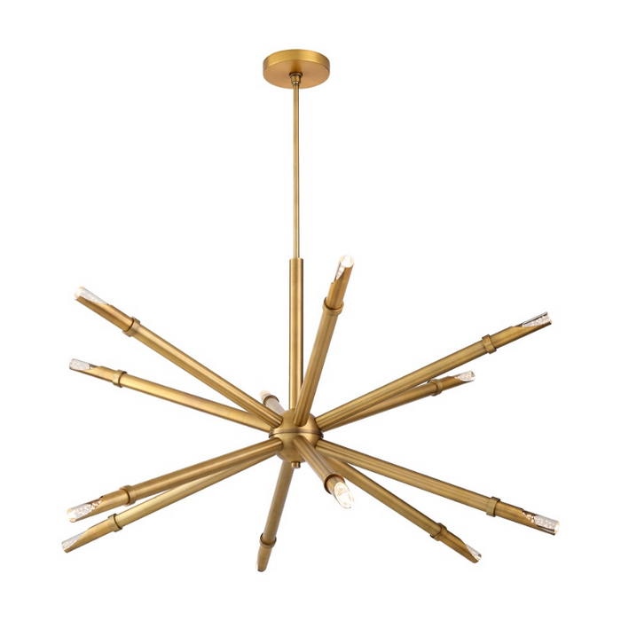 Oxygen 3-878 Ionis 12-lt 42" LED Pendant, CCT Selectable - Brushed Brass