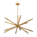 Oxygen 3-878 Ionis 12-lt 42" LED Pendant, CCT Selectable - Brushed Brass