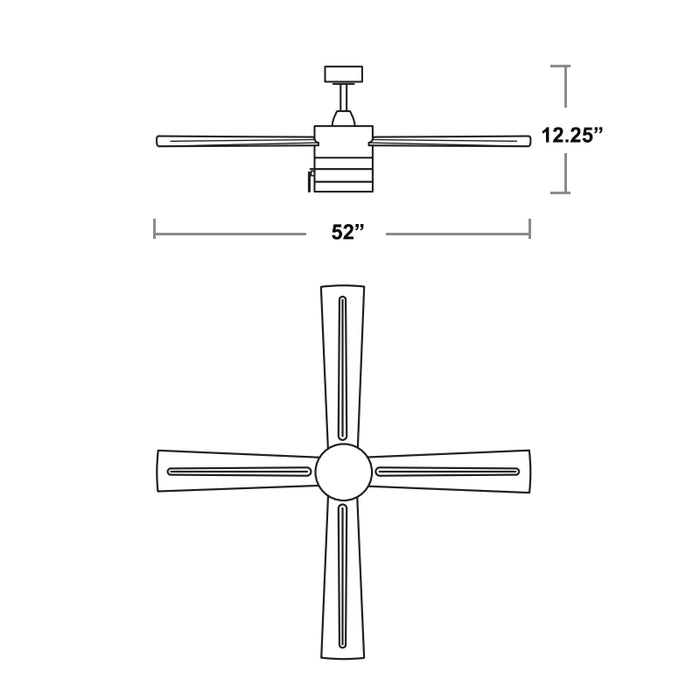 Oxygen 3-119 Allegro 52" Ceiling Fan