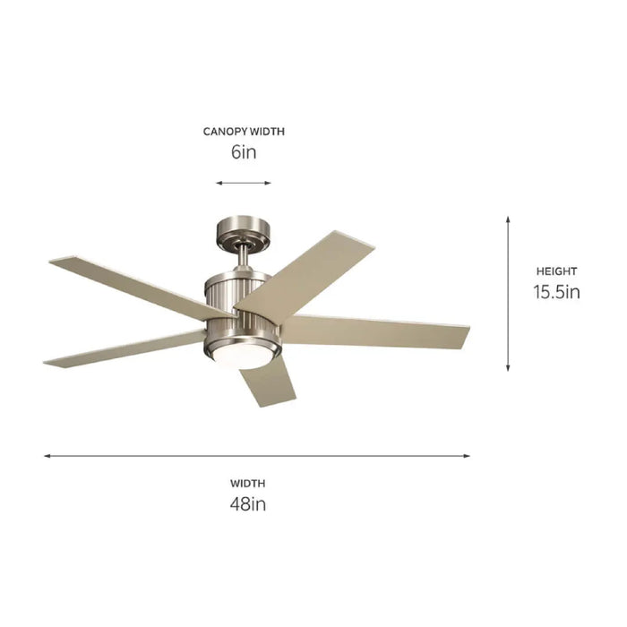 Kichler 300048 Brahm 48" Ceiling Fan with LED Light Kit