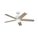 Kichler 300048 Brahm 48" Ceiling Fan with LED Light Kit - Matte White with Matte White/Silver