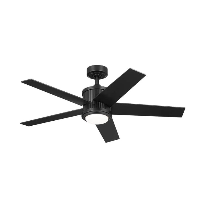 Kichler 300048 Brahm 48" Ceiling Fan with LED Light Kit - Satin Black with Satin Black/Silver