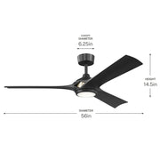 Kichler 300056 Veetra 56" Smart Ceiling Fan with LED Light Kit