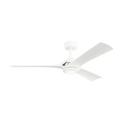 Kichler 300056 Veetra 56" Smart Ceiling Fan with LED Light Kit - Matte White