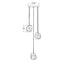 Sonneman 3005 Facets 5-lt 18" Round LED Pendant