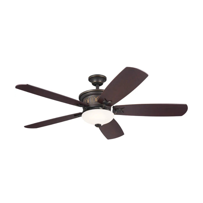 Kichler 300325 Crescent 56" Ceiling Fan with LED Light Kit - Olde Bronze with Gold Highlights