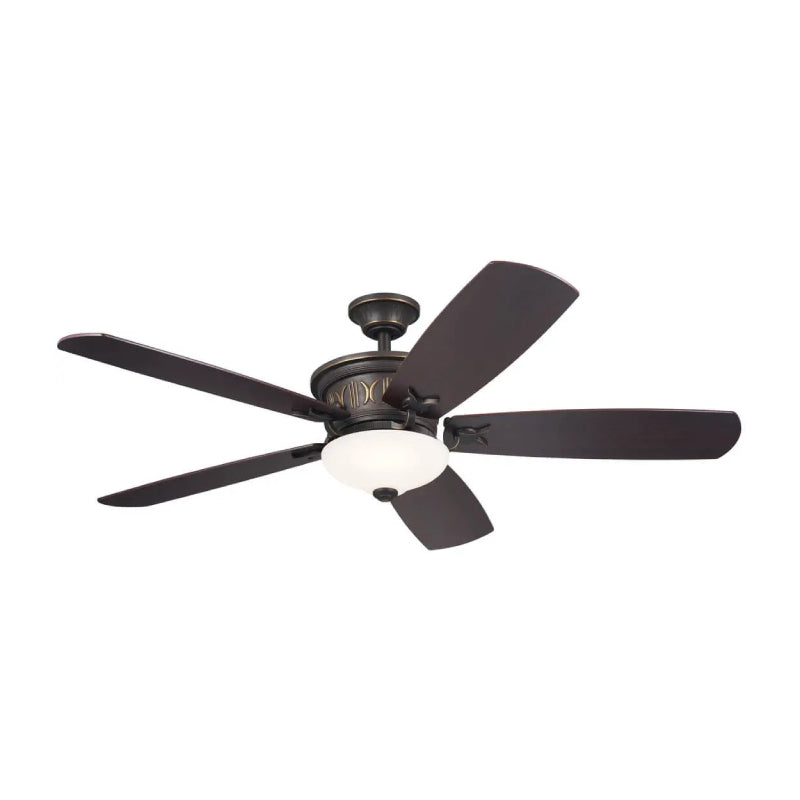 Kichler 300325 Crescent 56" Ceiling Fan with LED Light Kit - Olde Bronze with Gold Highlights