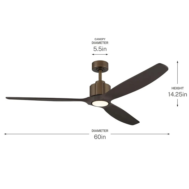 Kichler 300360 Calyx 60" Smart Ceiling Fan with LED Light Kit
