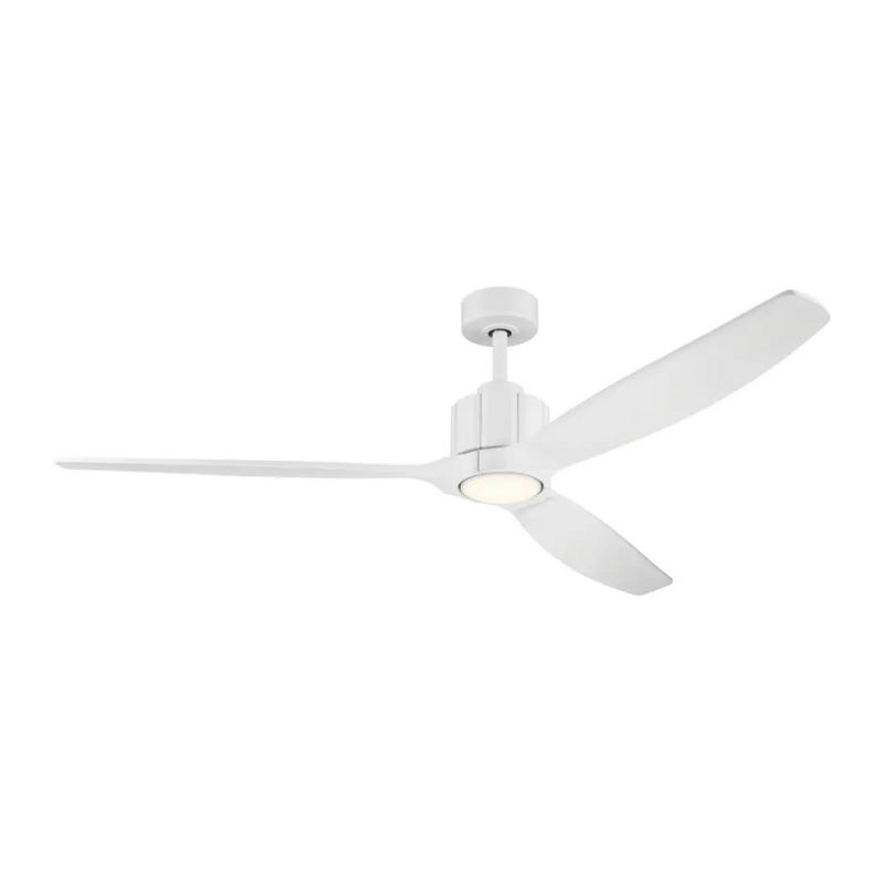 Kichler 300360 Calyx 60" Smart Ceiling Fan with LED Light Kit - Matte White