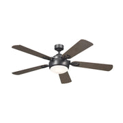 Kichler 300415 Humble 60" Ceiling Fan with LED Light Kit - Anvil Iron with Distressed Antique Gray Blades