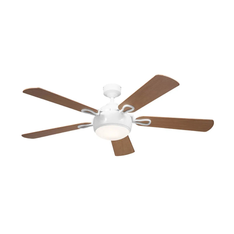 Kichler 300415 Humble 60" Ceiling Fan with LED Light Kit - White with White Blades