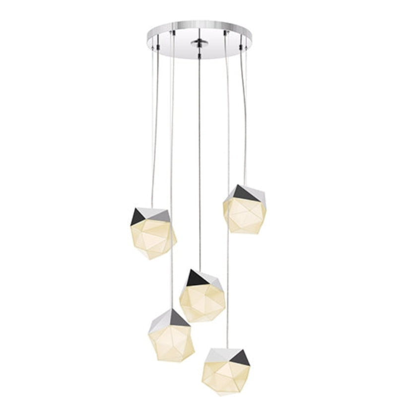 Sonneman 3005 Facets 5-lt 18" Round LED Pendant