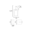 Maxim 30052 Neoclass 1-lt 16" Tall Outdoor Wall Sconce