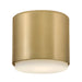 Hinkley 30070 Cedric 1-lt 5" LED Flush Mount - Lacquered Brass