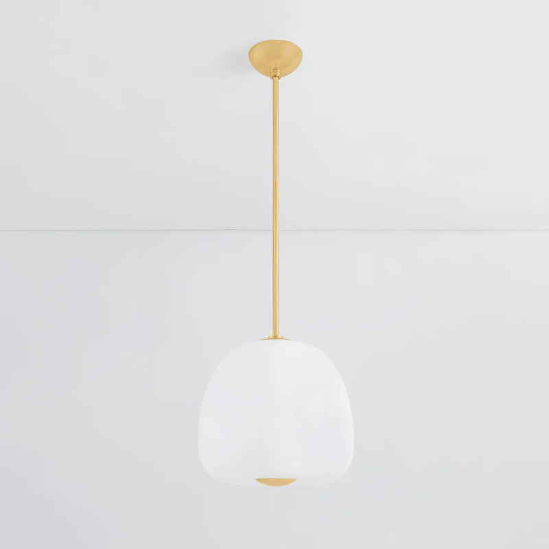 Hudson Valley 3015 Scranton 1-lt 15" LED Pendant - Aged Brass