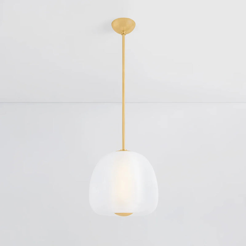 Hudson Valley 3015 Scranton 1-lt 15" LED Pendant - Aged Brass