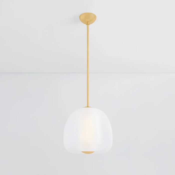 Hudson Valley 3015 Scranton 1-lt 15" LED Pendant - Aged Brass