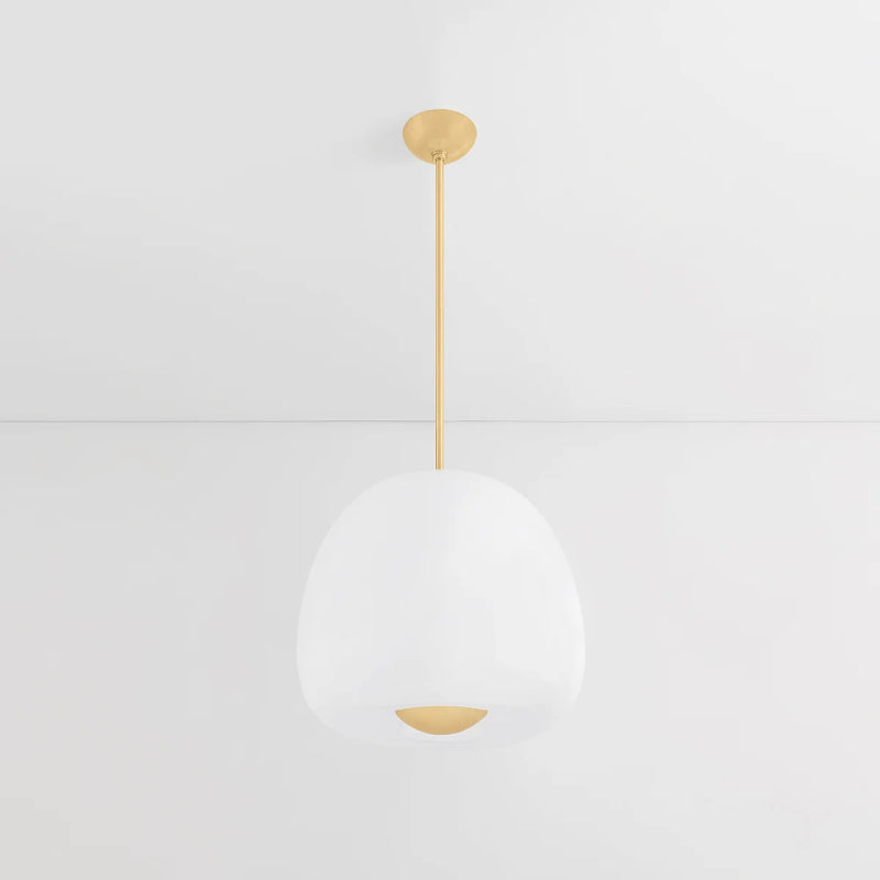 Hudson Valley 3019 Scranton 1-lt 19" LED Pendant - Aged Brass