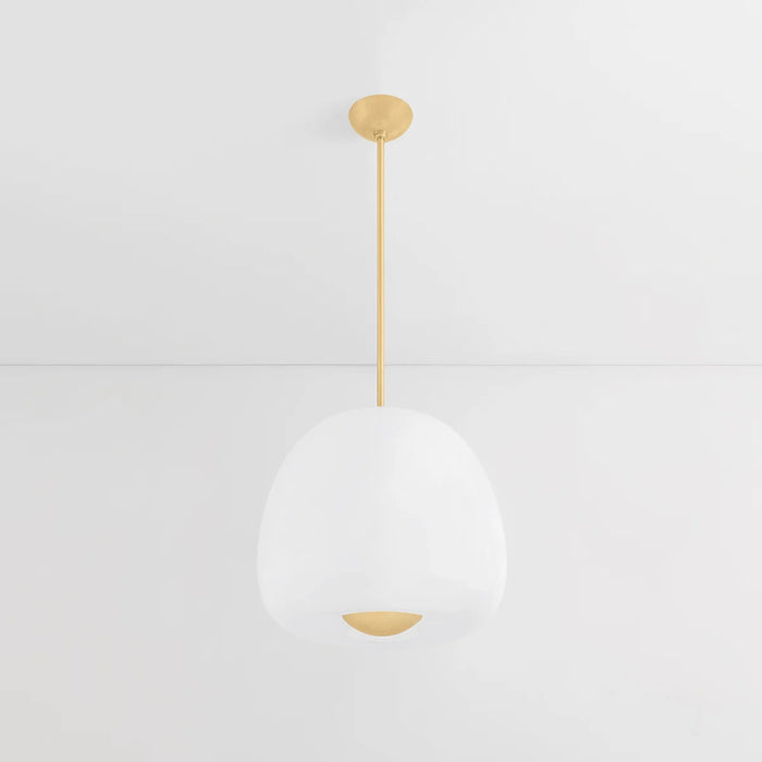 Hudson Valley 3019 Scranton 1-lt 19" LED Pendant - Aged Brass