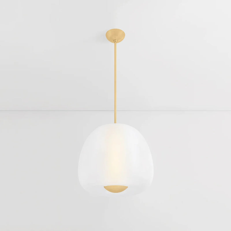 Hudson Valley 3019 Scranton 1-lt 19" LED Pendant - Aged Brass