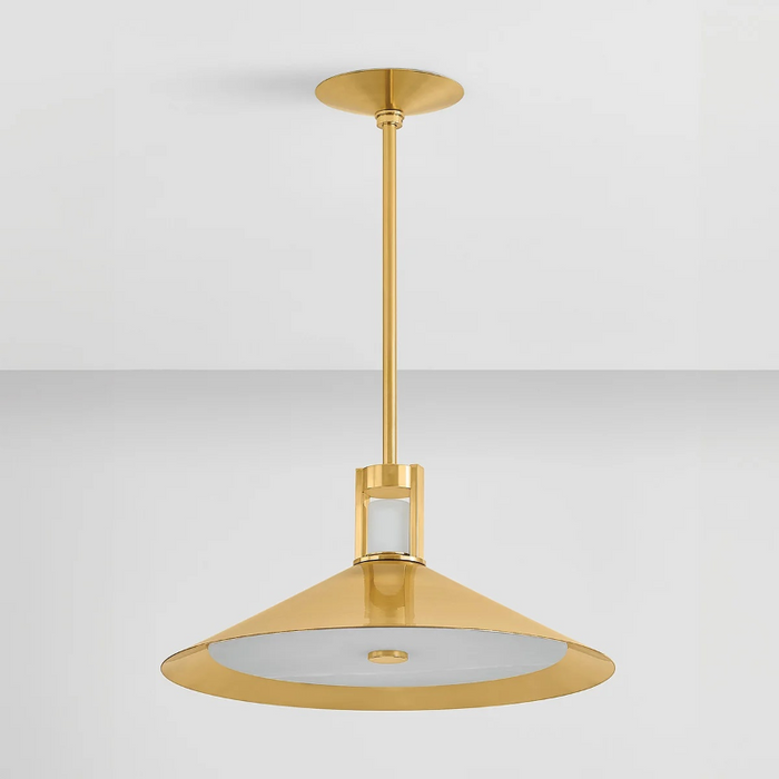 Hudson Valley 3020 Clermont 2-lt 20" LED Pendant - Aged Brass